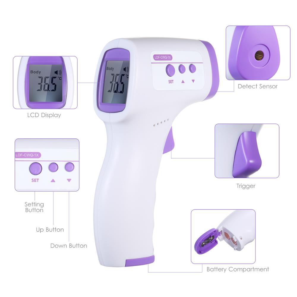 Forehead Thermometer Non Contact Infrared Thermometer Fever Digital Measure Tool for Baby Adult Body Temperature Measurement
