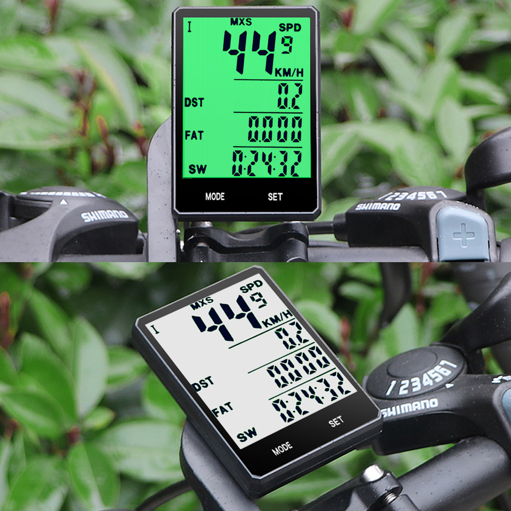 Wasserdichte Fahrrad Computer Drahtlose Und Verdrahtete MTB Fahrrad Radfahren Kilometerzähler Stoppuhr Tacho Uhr 2,8 zoll LED Digital Bewertung