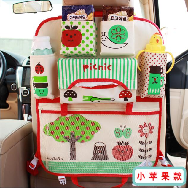 Cesta colgante Universal impermeable para coche y bebé, bolso organizador para cochecito de bebé, accesorios de almacenamiento para cochecito, bolso de mano portátil de dibujos animados: P6