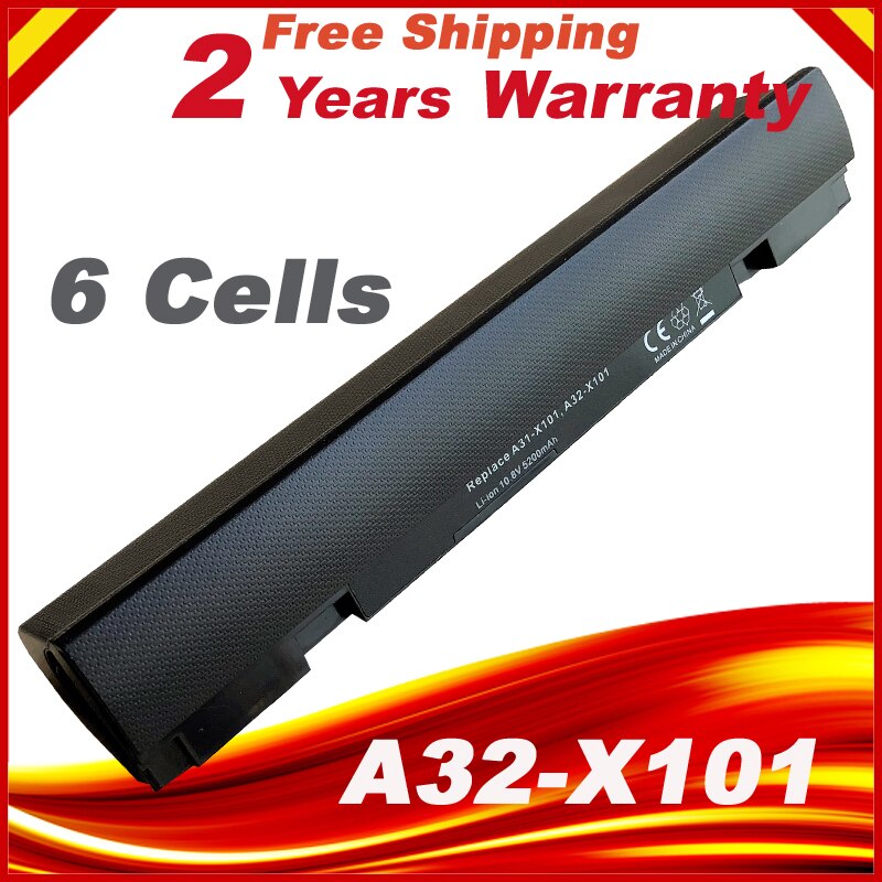 4400 mah 6 celler  a31-x101 a32-x101 laptop batteri til asus eee pc  x101ch x101 x101c x101h