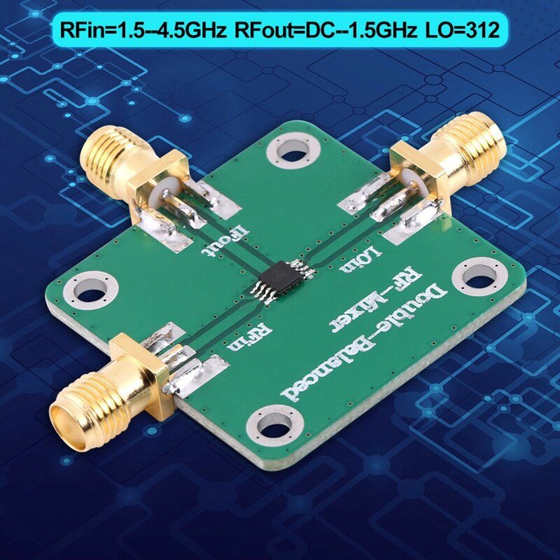 Microwave Radio Frequency Dual Balanced RF Mixer Frequency Transducer RFin 1.5-4.5GHz RFout DC-1.5GHz LO 312