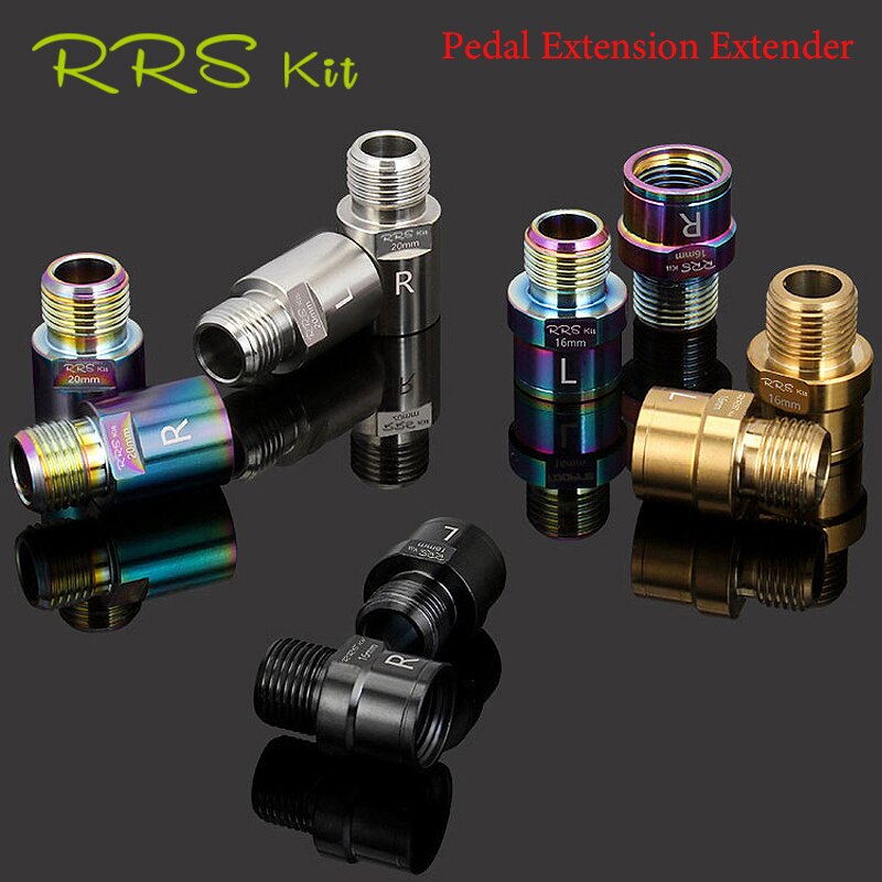 Rrskit Pedaal As Extender 16Mm/20Mm Fiets Pedaal As Extenders Stalen Fiets Pedaal Extension Bouten Spacers Voor mtb Racefiets