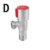 304 angle valve toilet copper valve kitchen sink tap triangle valve and cold angle valve toilet valve water heater: D