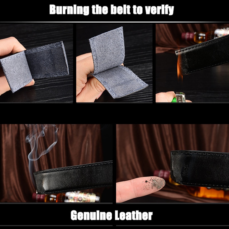 Keine Schnalle Echtes Leder Gürtelband für automatische Schnalle Dornschließe 2,4 cm 2,8 cm 3,0 cm 3,2 cm 3,5 cm 3,8 cm Breite Herrengürtel Schwarz
