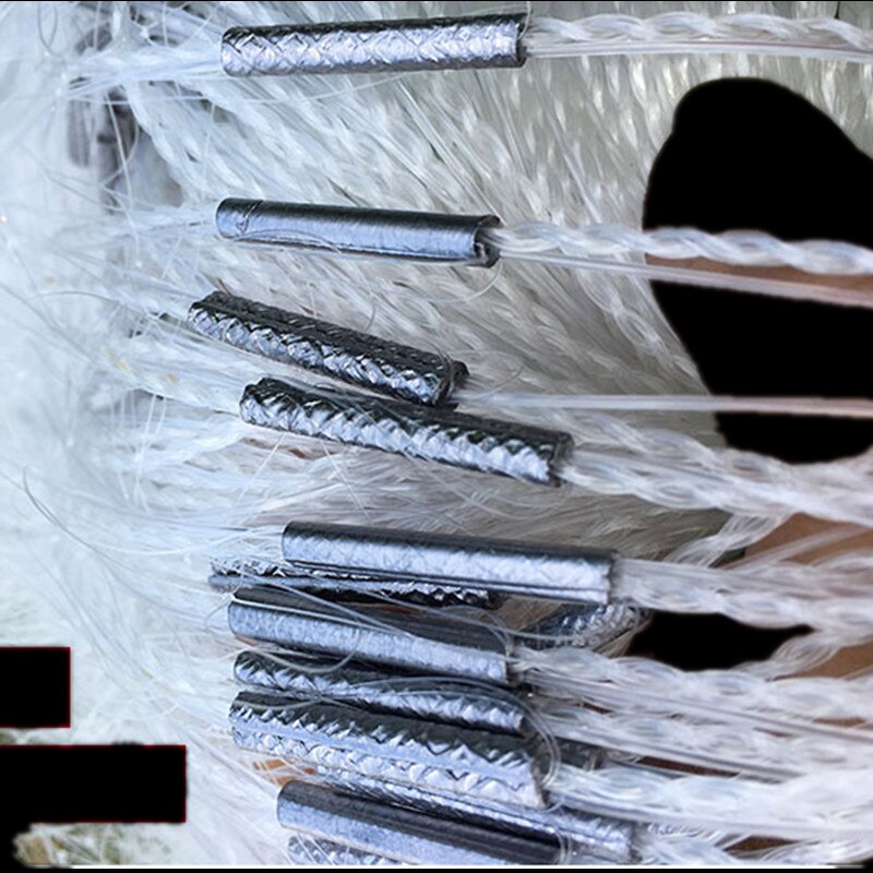Stark lina  h1.2m*l35m 3 lager 2cm-5cm mesh fiskfälla fiskenätverk rede de pesca sjunka nylon fiskenät garntillbehör