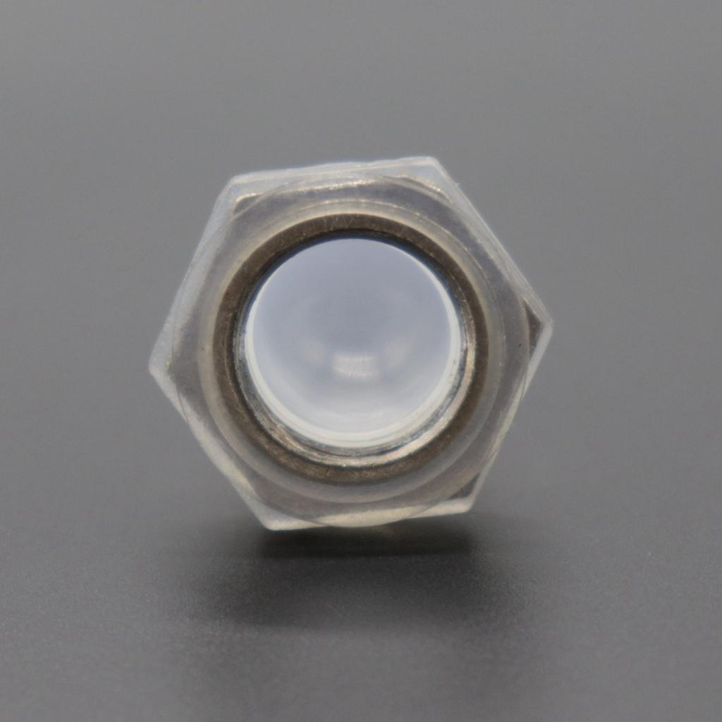 Disjoncteur à bouton poussoir 50V DC | 2 pièces 15/20A AC 125/250V, montage en trou rond 3/8 pouces (10mm), capuches de boutons transparents