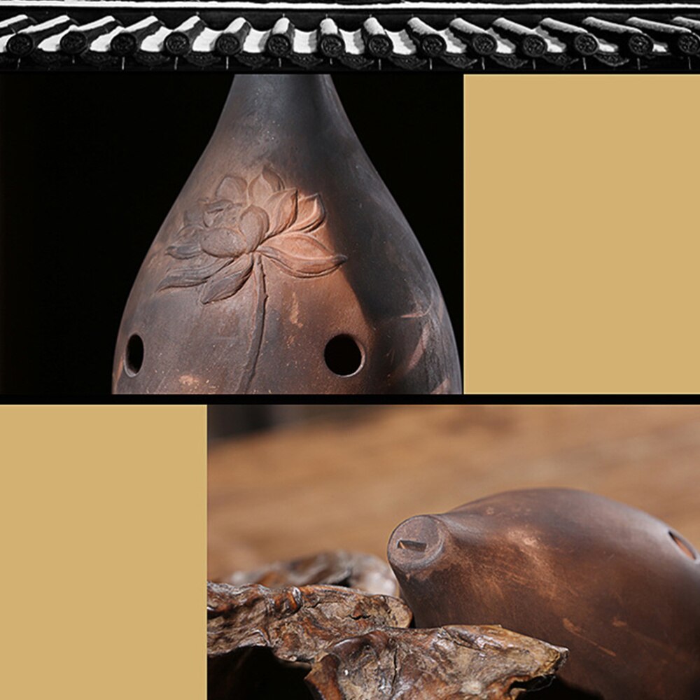 Chinesische flöte mit 10 1pc , xun-instrument, keramik-okarina, antikes instrument für anfänger, künstler und musiker