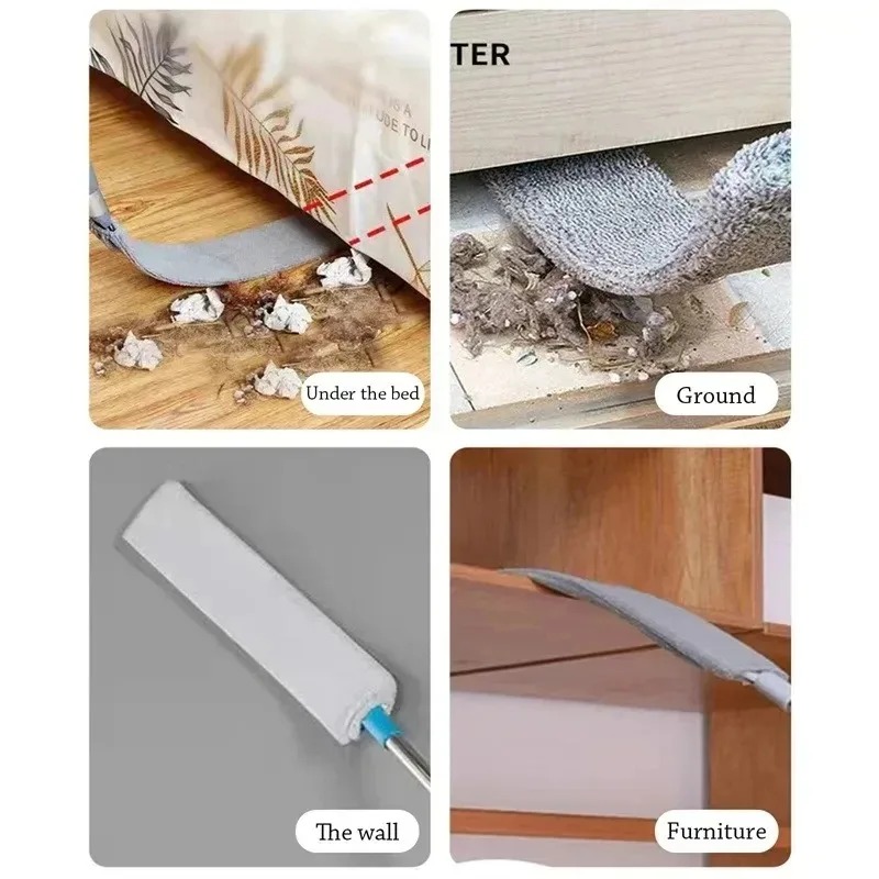 UNTIOR Long Handle Dust Mops Floor Ceiling Cleaning Mops Bed Bottom Dust Cleaner Sofa Dust Removal Brush Household Cleaning Tool