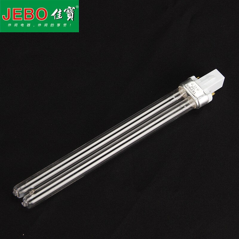 JEBO UV Sterilizer Water Filter Light Tube Replacement 2-pin G23 Base Linear Twin Tube UV-C Germicidal Ultraviolet Light Bulb