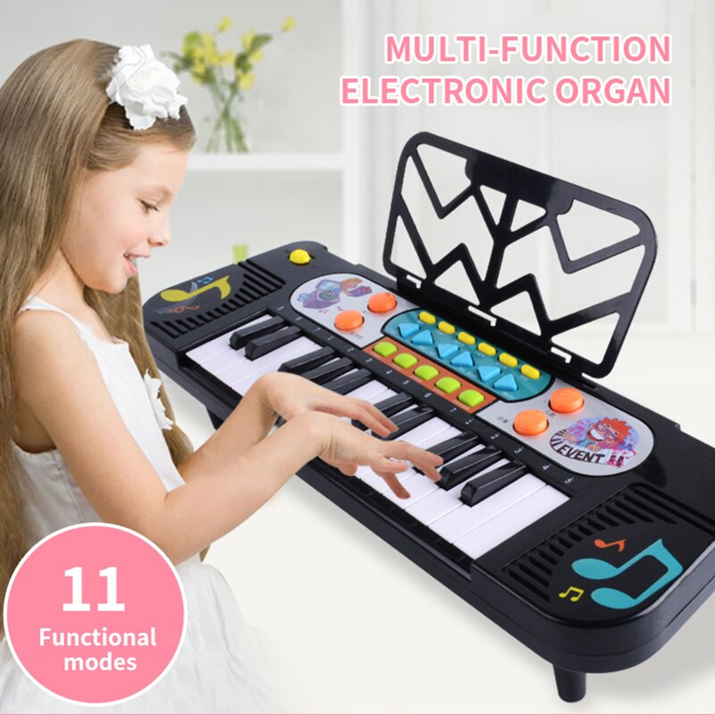 Børn baby multifunktionelt klaverlegetøj tastatur 25 nøgler 1-10 år børn pige dreng tidlig pædagogisk musik mini klaver legetøj