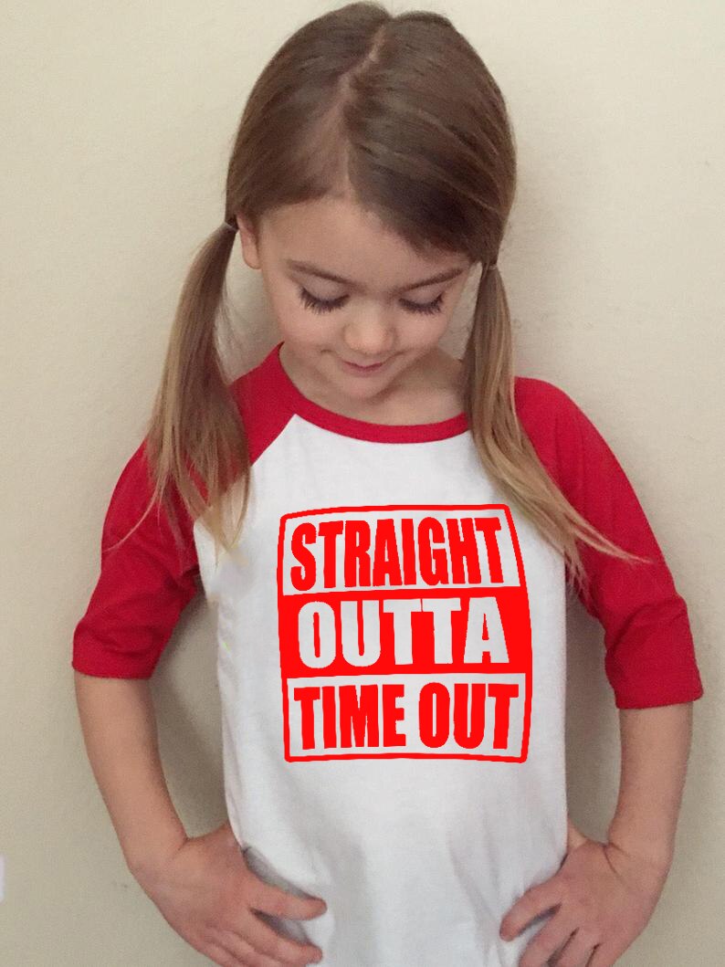 Drôle enfant en bas âge chemise tout droit hors temps chemises tout droit hors temps t-shirt drôle bambin hauts Timeout enfant en bas âge t-shirts