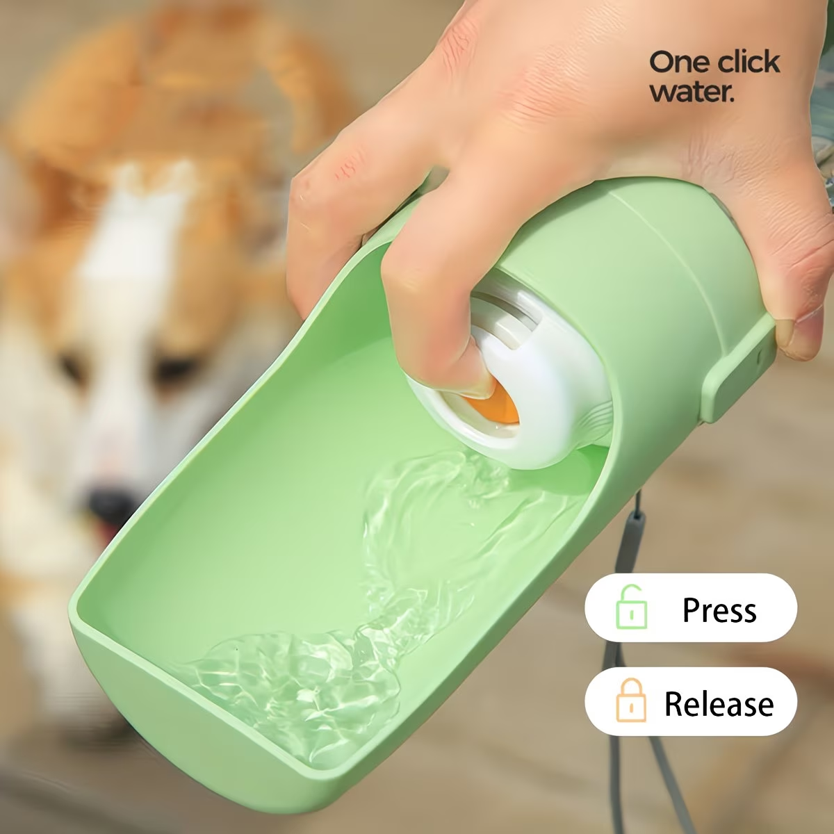 Borraccia per cani e gatti, ciotola per l'acqua, contenitore da viaggio anti-perdita per cuccioli, ideale per Mops, Chihuahua, Labrador
