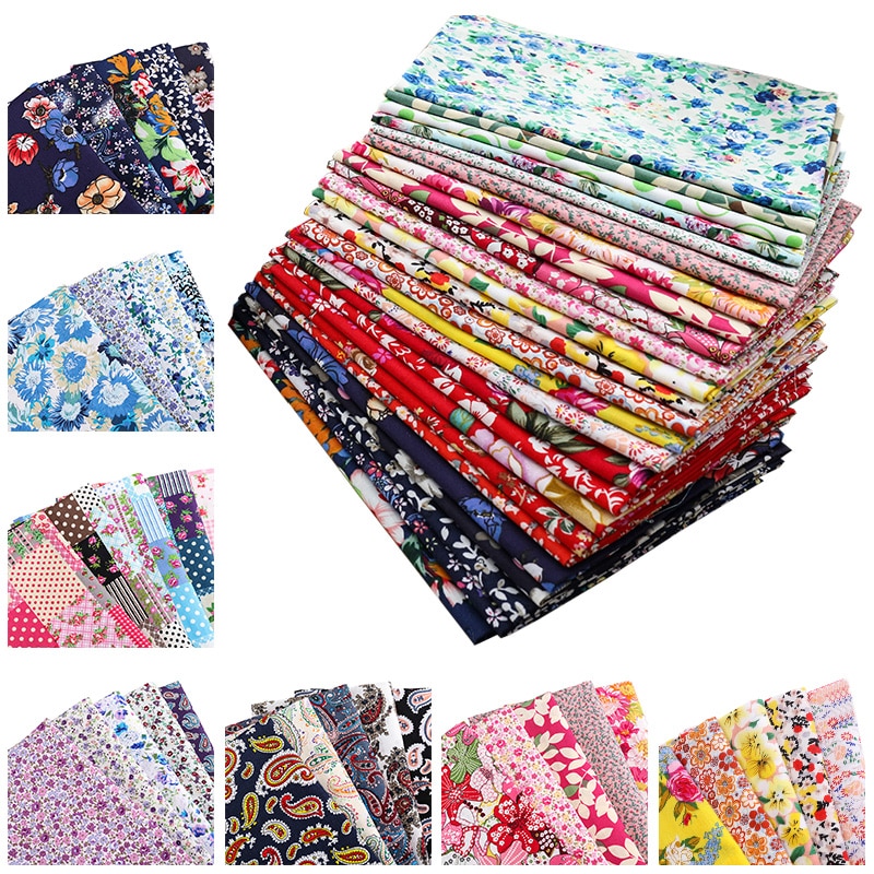 Tissu en popeline de coton imprimé doux 1/4 yards, tissu en Patchwork marine, 133x72, pour bricolage literie et accessoires faits à la main TJ1253