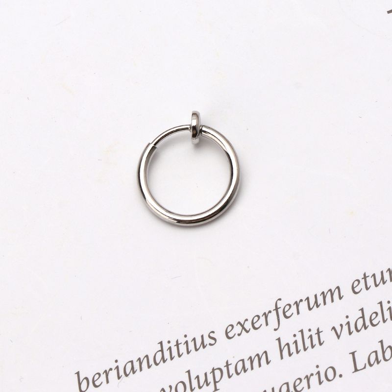 10Pcs Sliver No Ear-hole DIY Clip On Circle Hoop Earrings For Jewelry Making PXPB