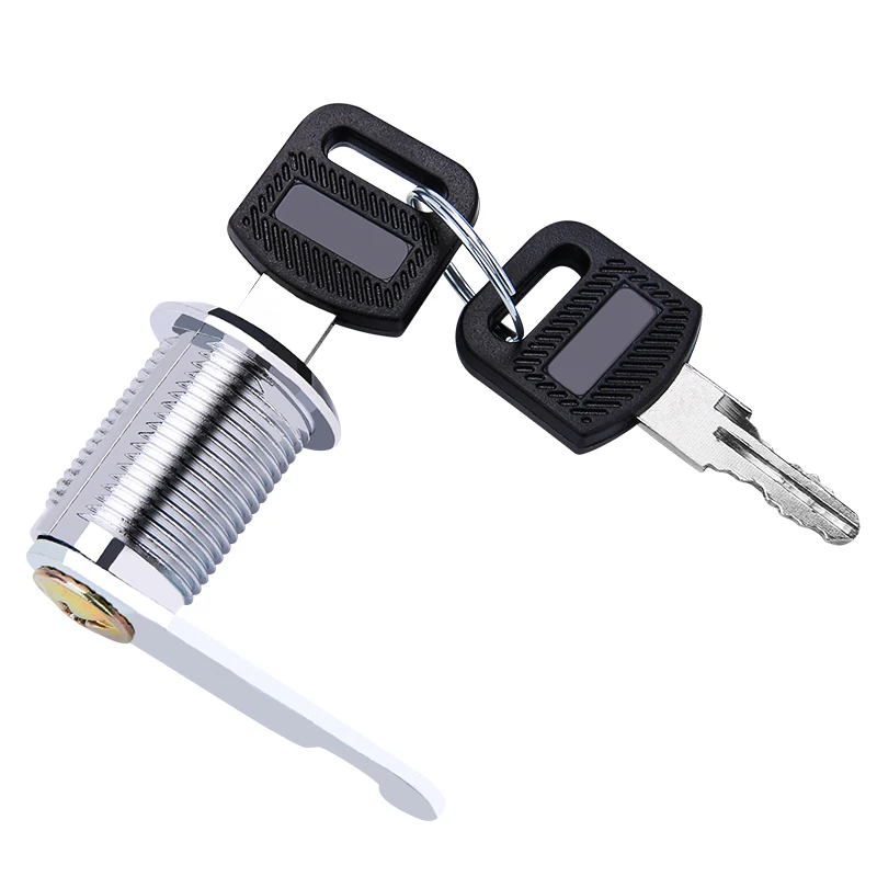 Juego de cerraduras de leva para gabinete, 5 paquetes de cerradura de compartimento de cajón de archivo de buzón de correo seguro con llave de dos lados, cilindro de 16MM-30MM