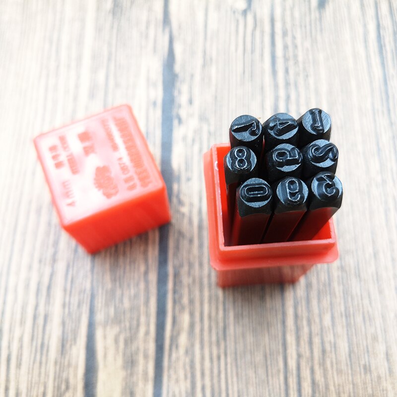 0-8 números 9 pçs/set alfabeto números de carimbo de couro punch letra número stamper conjunto para leathercraft plástico ferramenta de couro