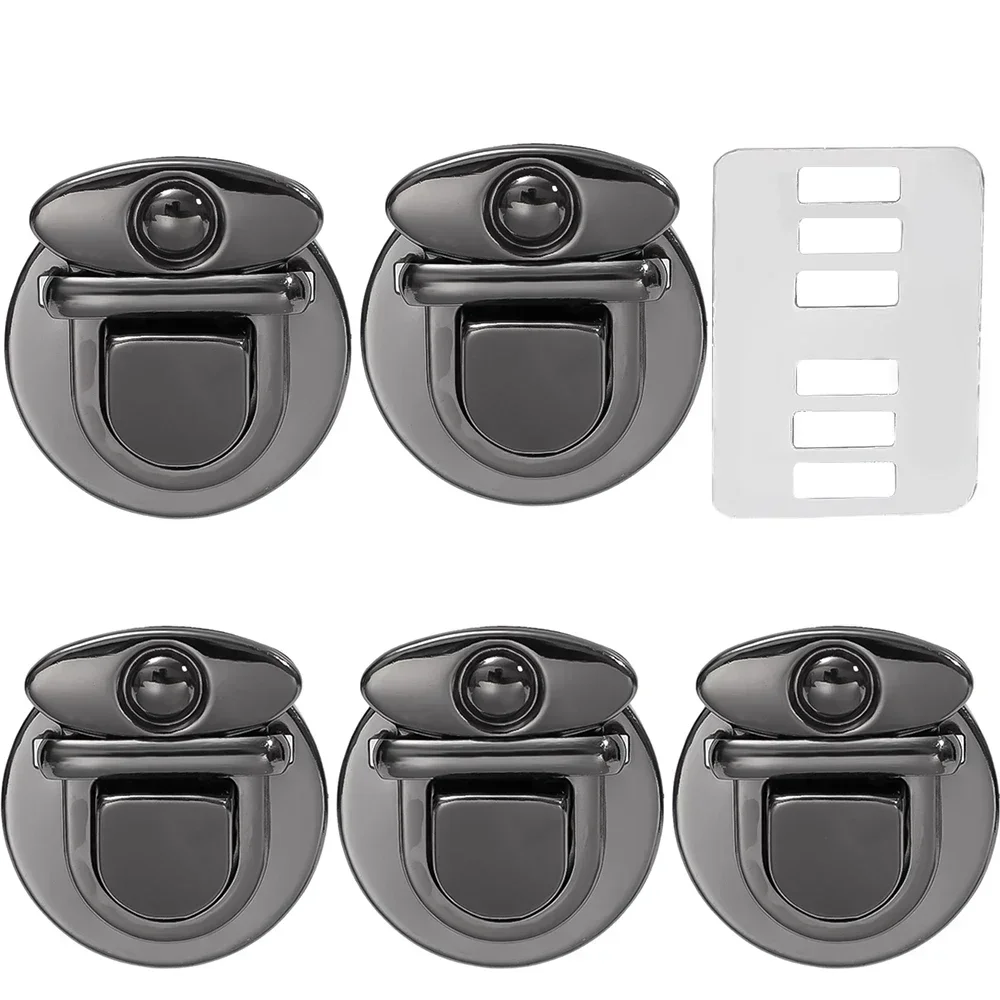 5/10pcs Metal Locks Bag Clasp Catch Buckles for Handbags Purse Tote Closures Snap Clasps DIY Craft Hardware Case Bag Accessories: L / Silver