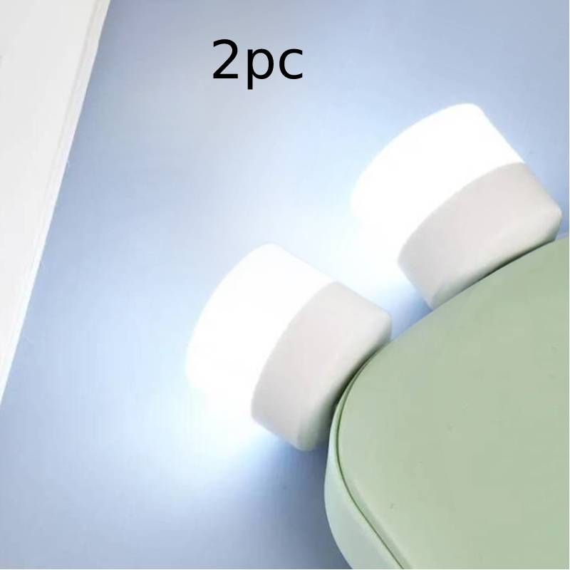 1Pcs/2Pc Usb Plug Lamp Computer Mobiele Power Opladen Kleine Boek Lampen Led Oogbescherming Reading Portable kleine Nachtverlichting: A-W2PC