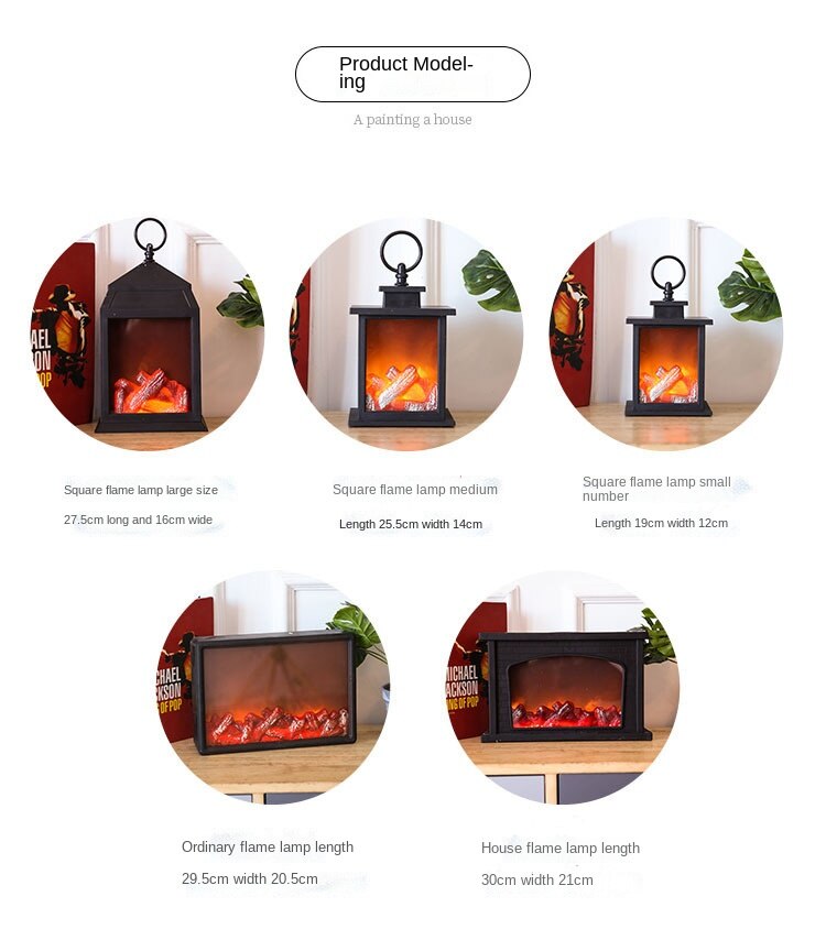 Led With USB Flame Lantern Simulation Fireplace AA Battery Nightlight Strange Lamp Christmas Decor Desktop Crafts Living Room