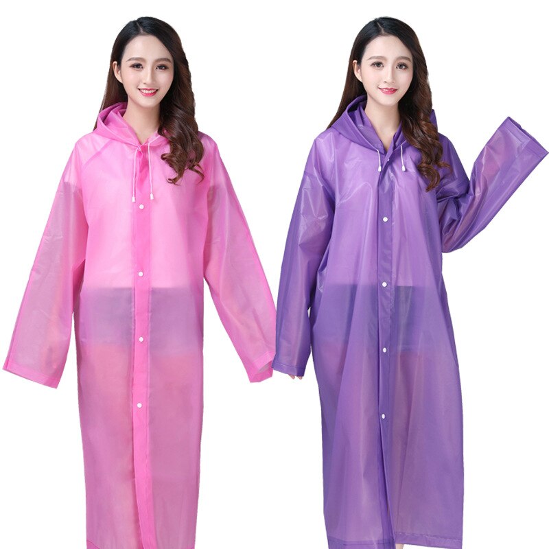 Manteau de pluie Transparent pour femme, imperméable, épais, Transparent, à la , pour le Camping