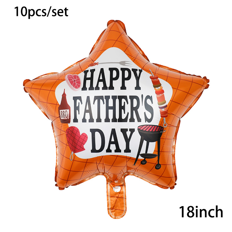 10Pcs 18Inch Engels Gelukkige Vaderdag Helium Globos Beste Vader Grote Vader Folie Ballonnen Vader Moeder Party decoratie: Deep Sapphire