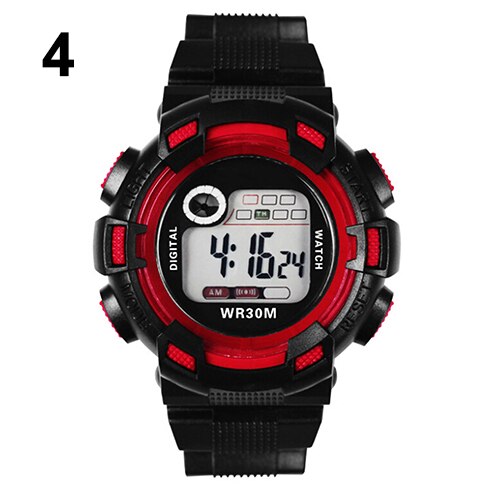 Herenhorloge waterdicht sport digitaal multifunctioneel alarm bergbeklimmer polshorloge digitaal horloge mannelijk heren: Rood