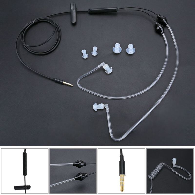 3.5Mm Plug Air Tube Anti-Straling Oortelefoon 2 Air Akoestische Buis Stereo Headset Voor Iphone Voor Samsung