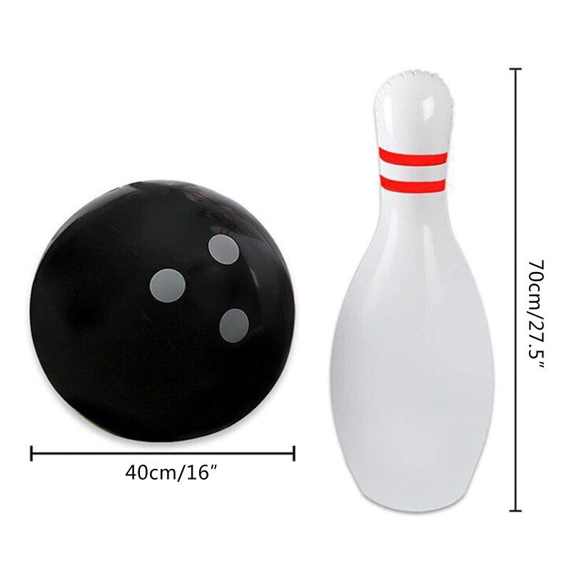 Novelty Place Giant Inflatable Bowling Set for Kids Outdoor Lawn Yard Game Ball
