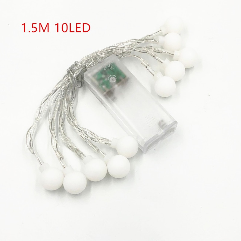 Fest indretning lyssnor 1.5m 10 led krystalklar kugle fe snor lys bryllup fest udendørs indretning lampe