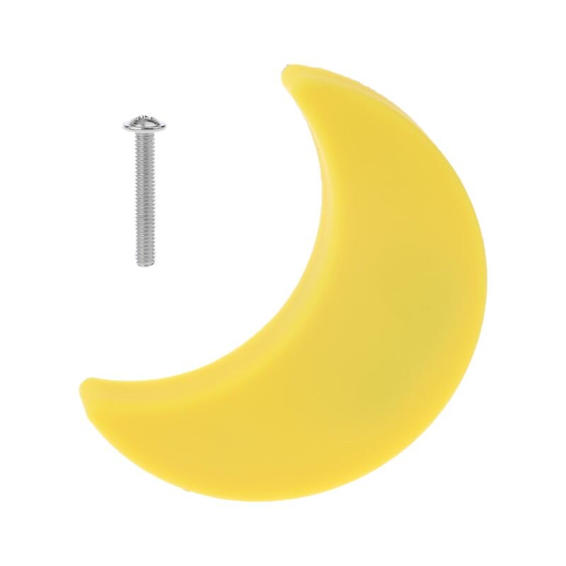 Tirador anticolisión para puerta de armario para niños, tiradores creativos para muebles con forma de luna y estrella de dibujos animados: 4
