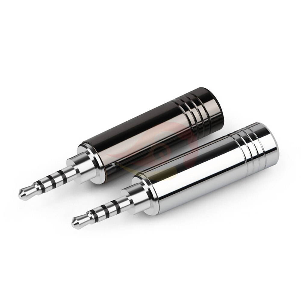 Jack 2.5 Headphone Plug 4 Pole Stereo Rhodium Plating Balanced Plug 2.5mm Minijack For Soldering Audio Headset Wire Connector