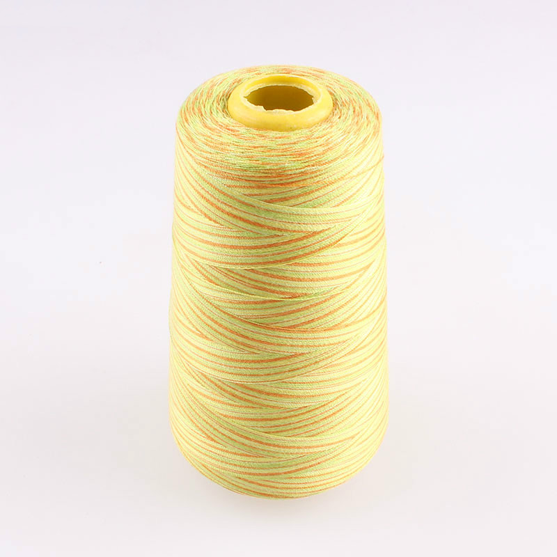 Sewing Thread 3000Y 40S/2 Spool Polyester Sewing Thread Colorful Embroidery Line Threads Jeans for Sewing Thighs Machine Yarn E: Orange