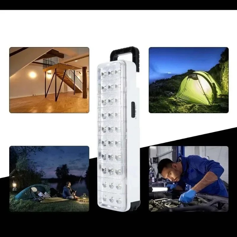 LED Emergency Light Portable Wall-Mounted Rechargeable Automatic Lantern Work Light Battery Light Bulb for Home Power Outage