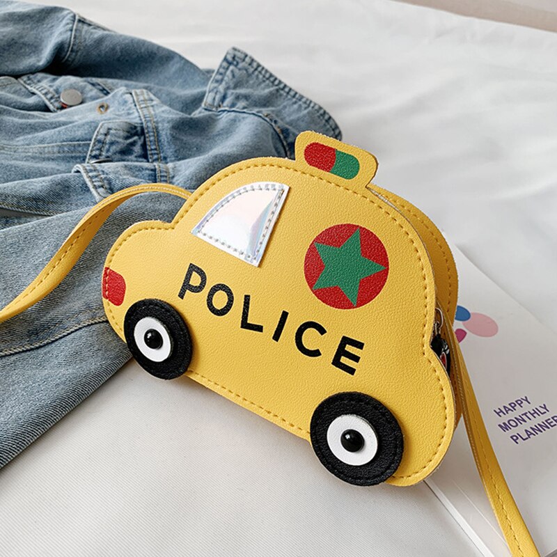 1 stuks dames-meisjes portemonnee van pu-leer, mini-portemonnee, heuptasjes, 3d cartoon auto's in koreaanse stijl, messenger bags, kindermuntzak