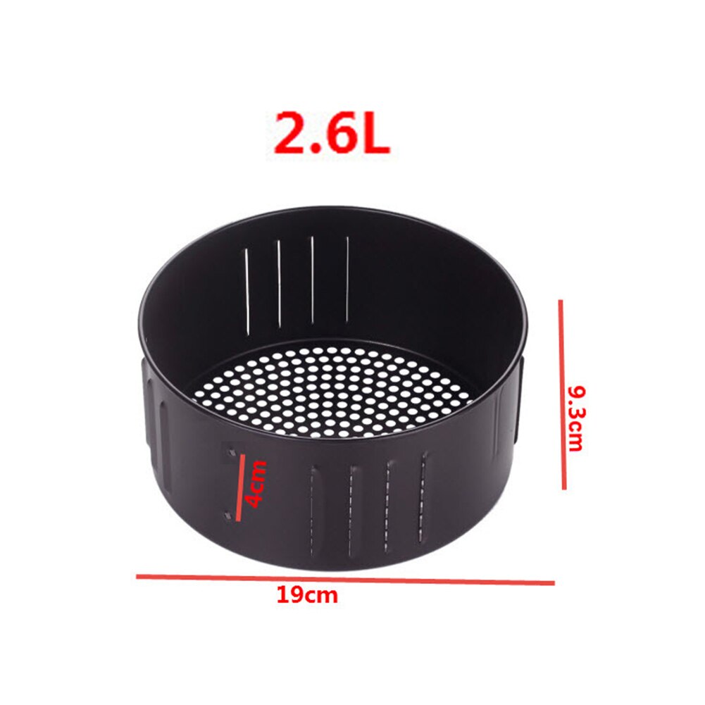 2.6 / 3.5l non-stick luft fritös korg bakning avlopp olja pan stekning tillbehör: 2 6l