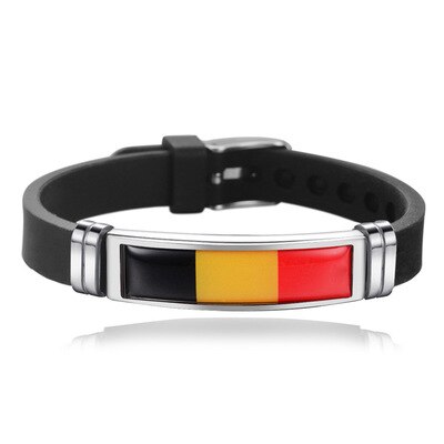 FIMAODZ-Pulsera de silicona con la bandera de España y EE. UU., ajustable, para hombres y mujeres, banderas de Israel y Alemania, de recuerdo,: G