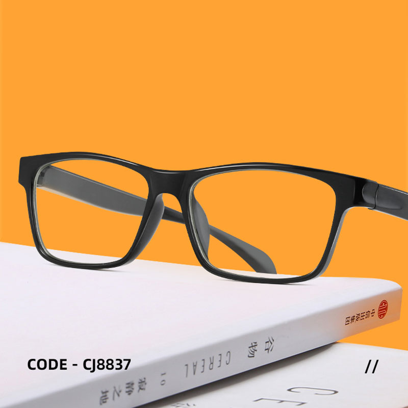 de plástico gafas marco cuadrado de hombre y mujer Anti-Luz Azul lentes templo Flexible piernas óptico Eyewears