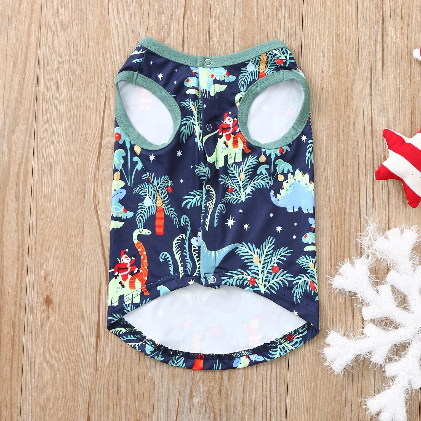 Kerst Hond Kleding Winter Warm Dinosaurus Gedrukt Hond Jas Jas Puppy Kleding Voor Kleine Middelgrote Honden Puppy Outfit