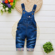 DIIMUU Kleinkind Jungen Jeans Hosen Lange Hosen Solide Kleinkind freundlicher Baby Overall Elastische Taille Kleidung BöHöhle