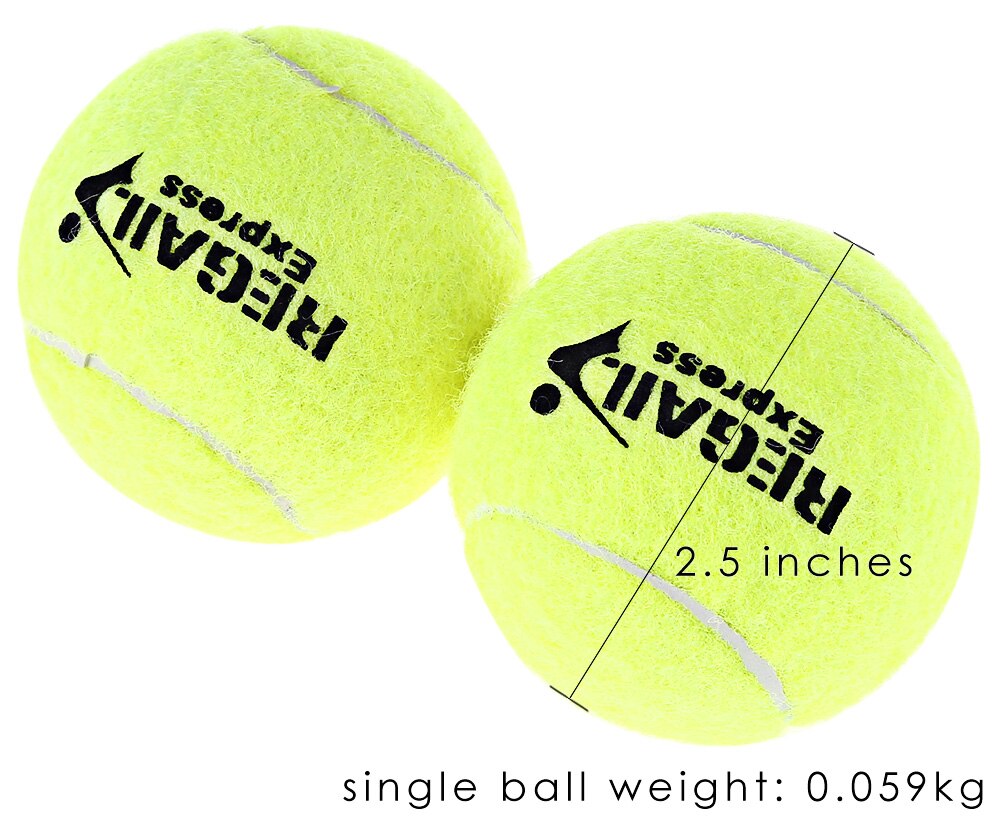 12 unids/lote elasticidad de la pelota de tenis para entrenamiento deportivo de goma lana pelotas de tenis para práctica de tenis con bolsa gratis