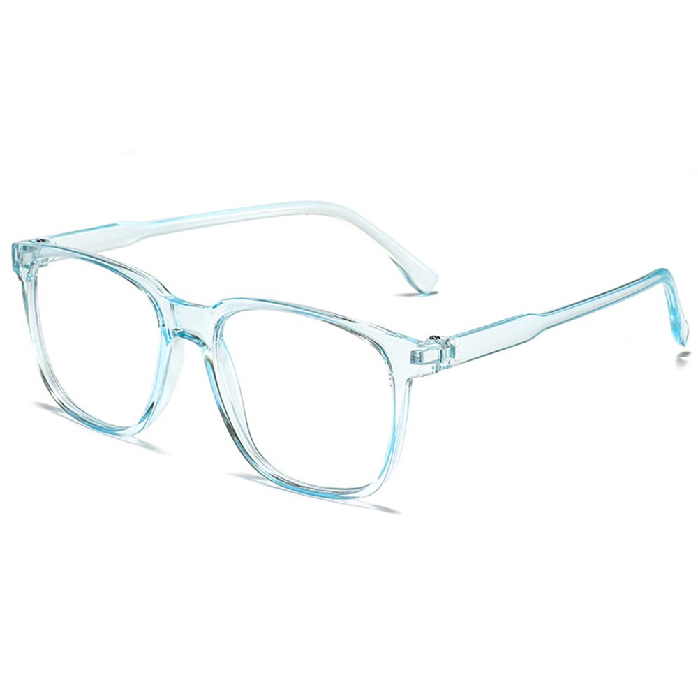 1Pc Unisex Klassieke Transparante Ronde Glazen Frame Clear Lens Optische Brillen Brilmonturen Brillen Voor Vrouwen Mannen: 01-Blue
