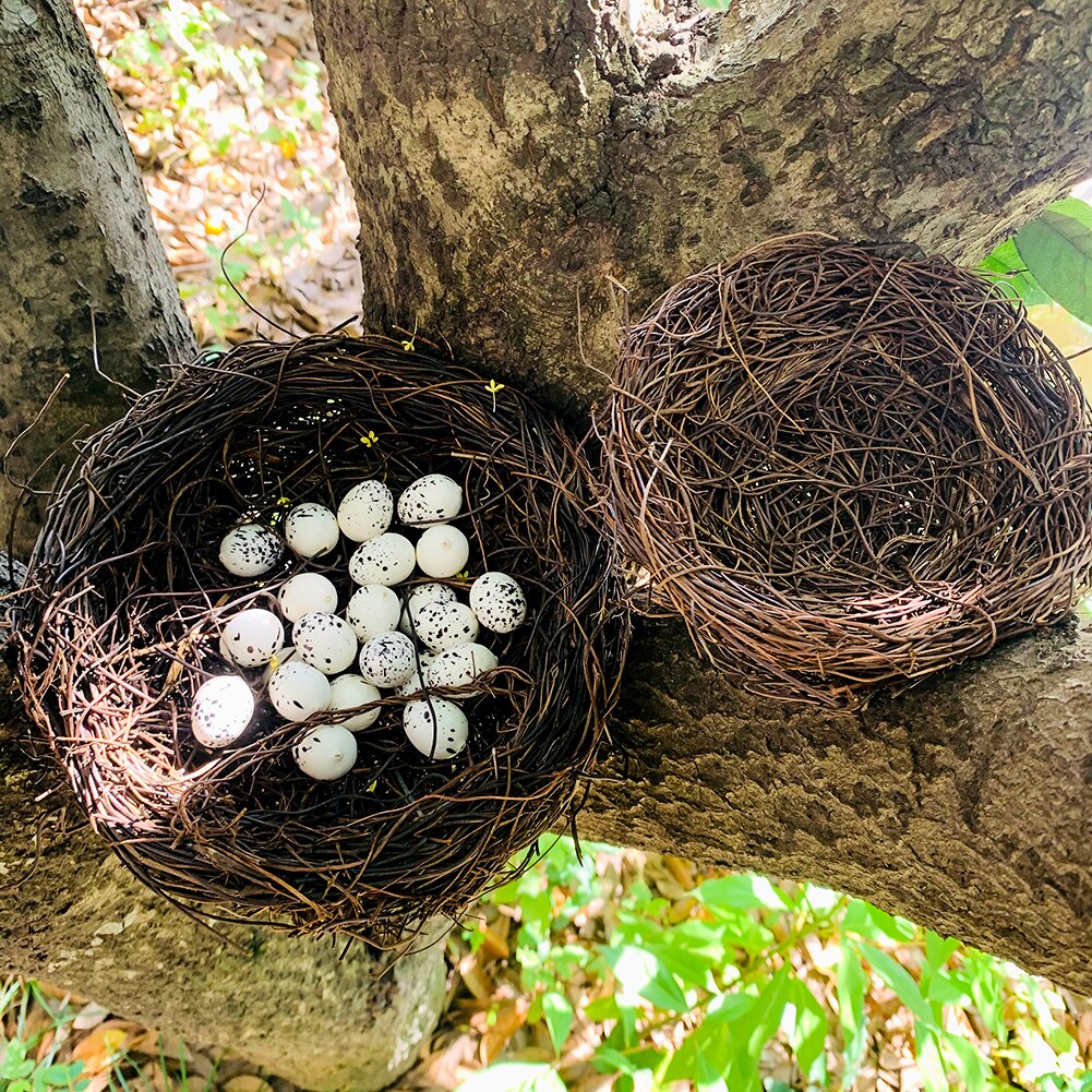 Retro Natura Handmade Weave Rattan Bird Nest Easter Christma Craft Vine Simulation Bird Nest Garden Courtyard Wedding Home Decor