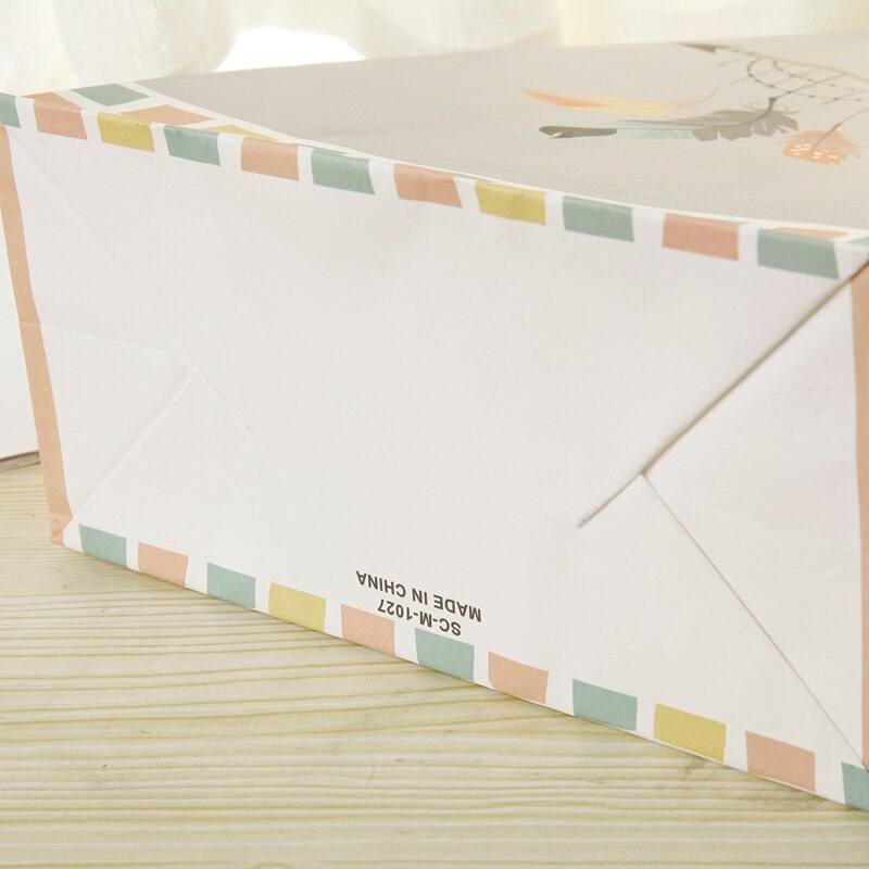 10Pcs Dromerige Kraft Papieren Zakken Met Handvat Dream Catcher Papieren Zakken Nieuwjaar Wedding Party Gunst Deco Pakket 22x16cm