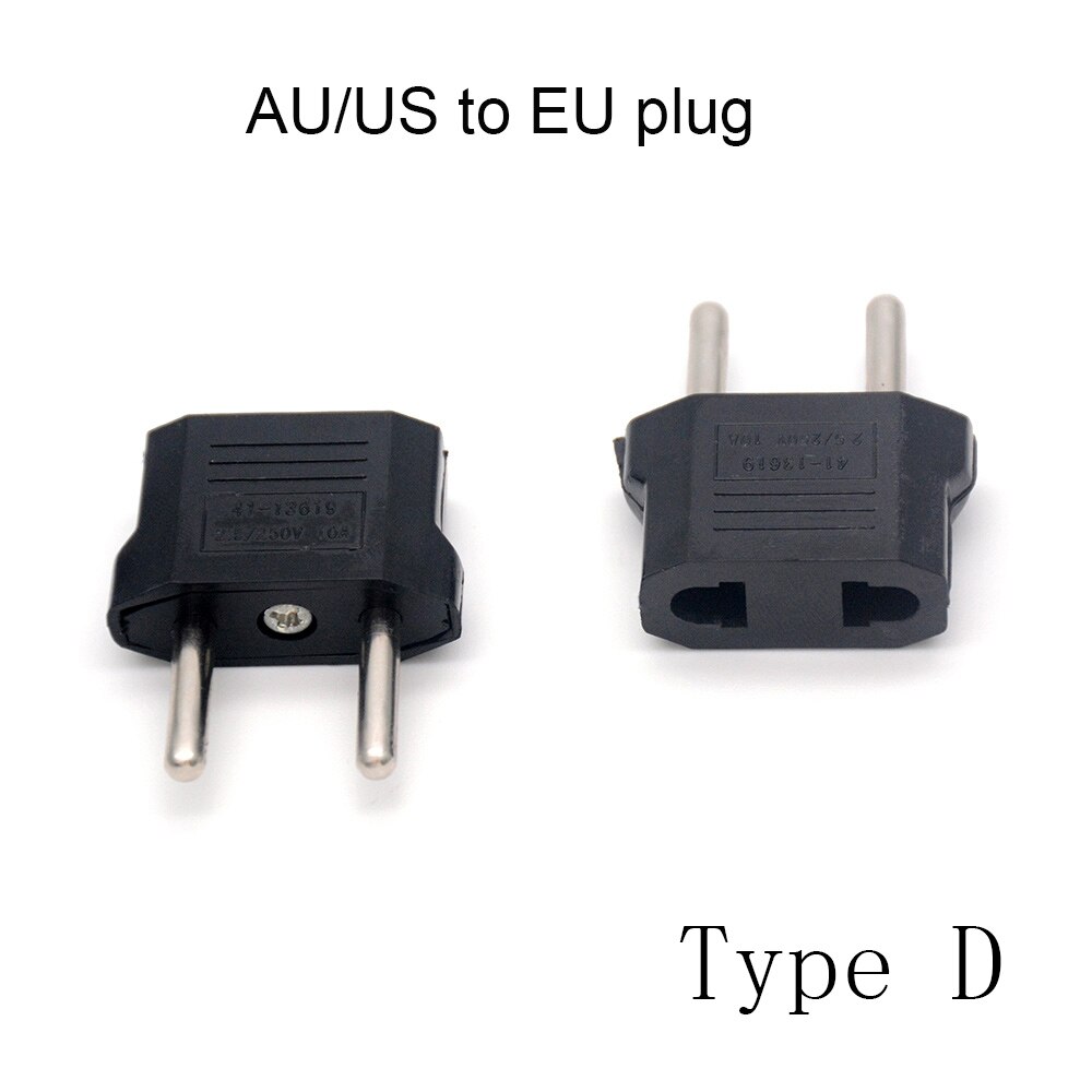 4 Type Eu/Au/Us Plug Travel Power Eu Au Us Plug Au Ons Eu Plug adapter Oplader Adapter Converter Ac Power Plug Adapter: Type D