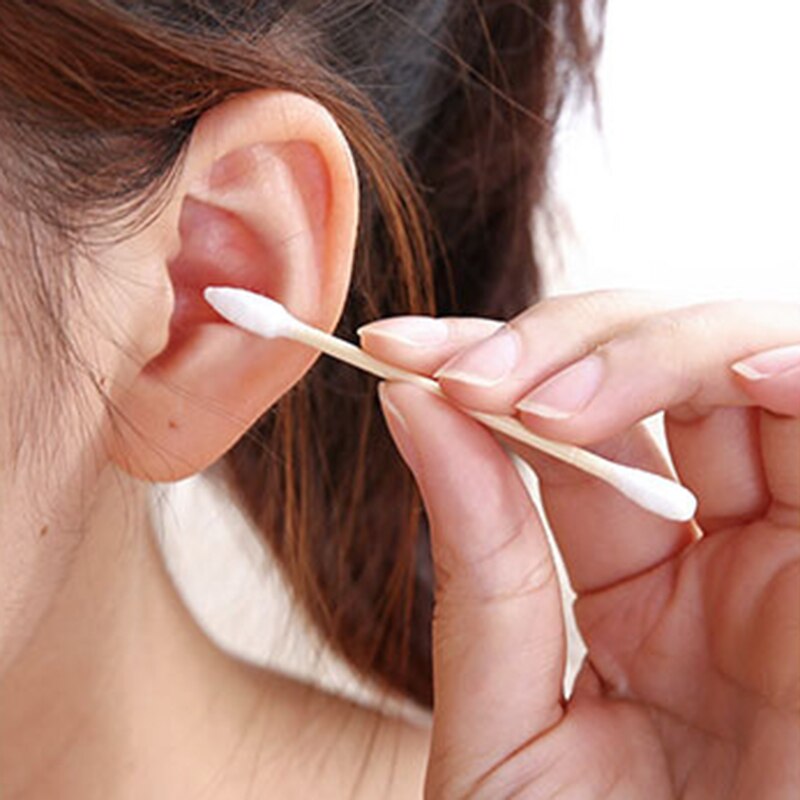 Coton-tige en spirale à Double tête, 100 pièces/paquet, démaquillant, hygiénique, ensemble d'outils de nettoyage, coupe-oreille