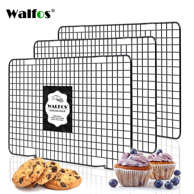 Walfos Rvs Anti-aanbak Koeling Rack Cooling Grid Bakplaat Voor Biscuit/Cookie/Pie/Brood/Cake bakken Rack