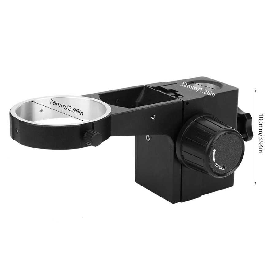 Black Aluminum Alloy Stereo Microscope Focusing Bracket Rack Accessory for Repair Maintaining Microscope Accessory