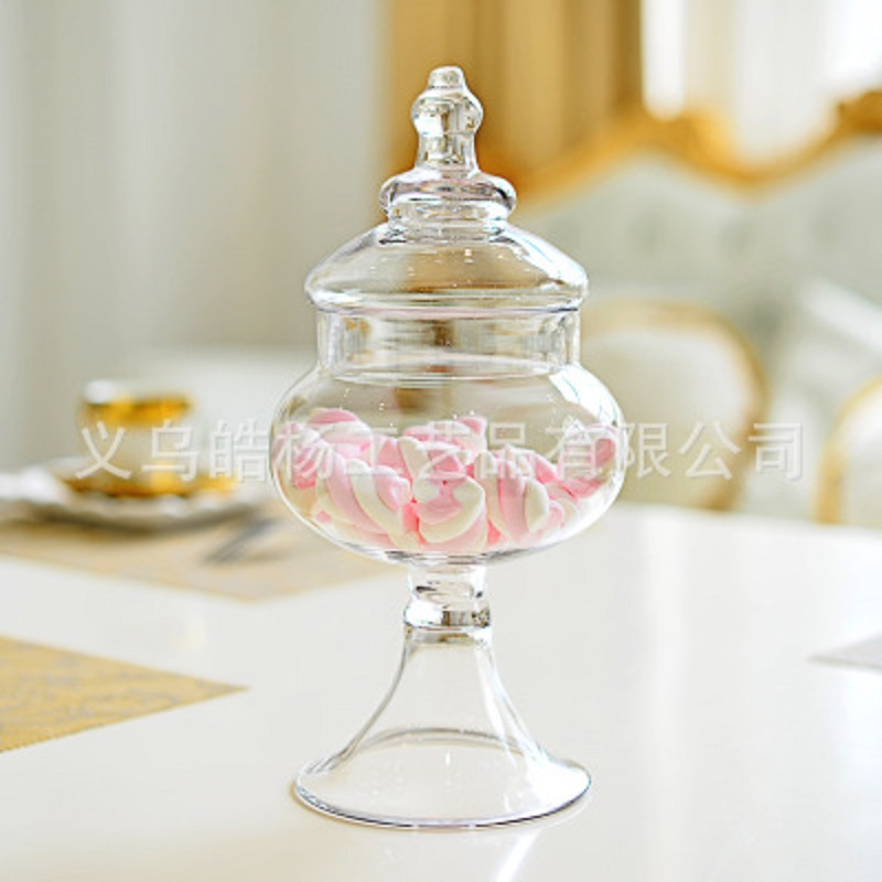 Handmade Glass Jars Mason Jar Sugar Bowl Glass Container Cookie Jar Wedding Candy Pot Chrismas Decoration For Home