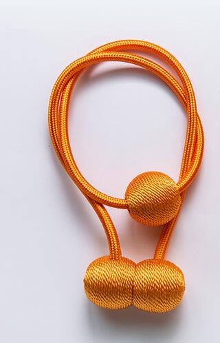 Magnetiska gardinbindningar klämmor legering stickmönster slipsspännen klämmor gardinbindningsring baksidor med kulmagnet: Orange
