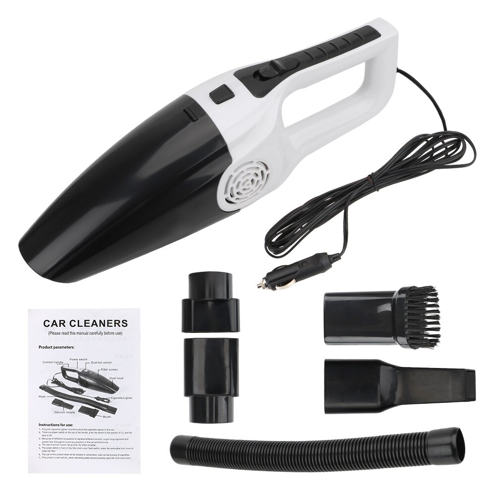Mini aspiradoras de mano para coche, 12V, 120W, Alta succión, en húmedo y seco, de doble uso, accesorios portátiles para coche